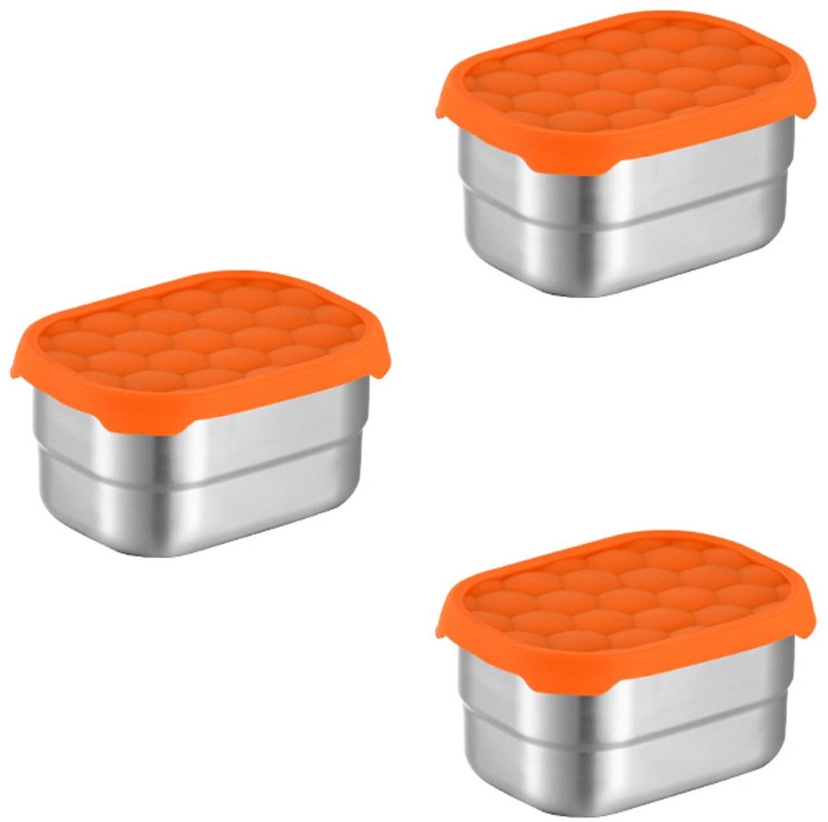 Dailygoods - Luchtdichte Roestvrijstalen Lunchbox met Afneembaar Siliconen Deksel