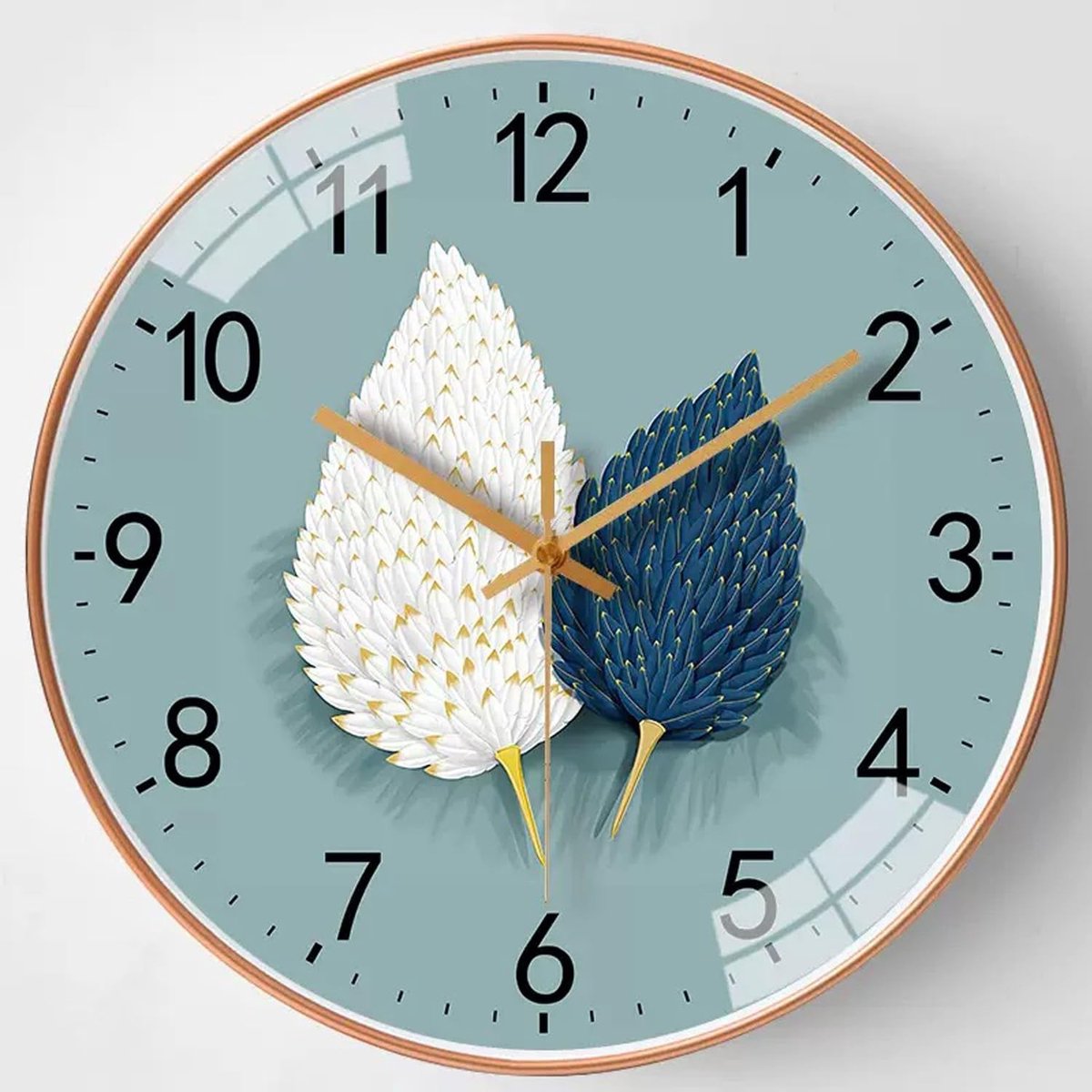 Dailygoods- Wandklok 30 cm - Geruisloos - Modern - Decoratief - Hoogwaardig Aluminium - Schokbestendig ontwerp - Muurklok