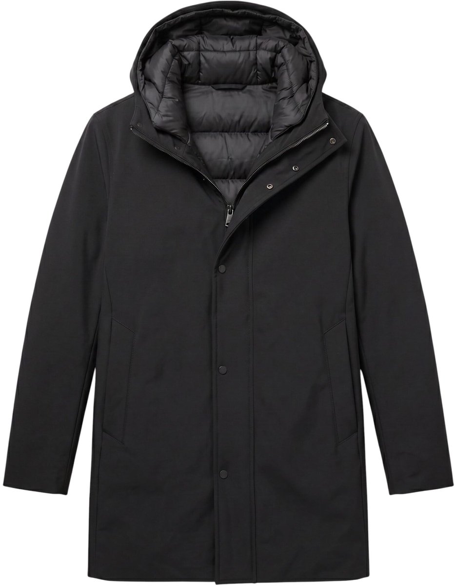 Winterjas Heren Waterdicht - Lange Jas Heren - LF8518 - Zwart - Maat XL