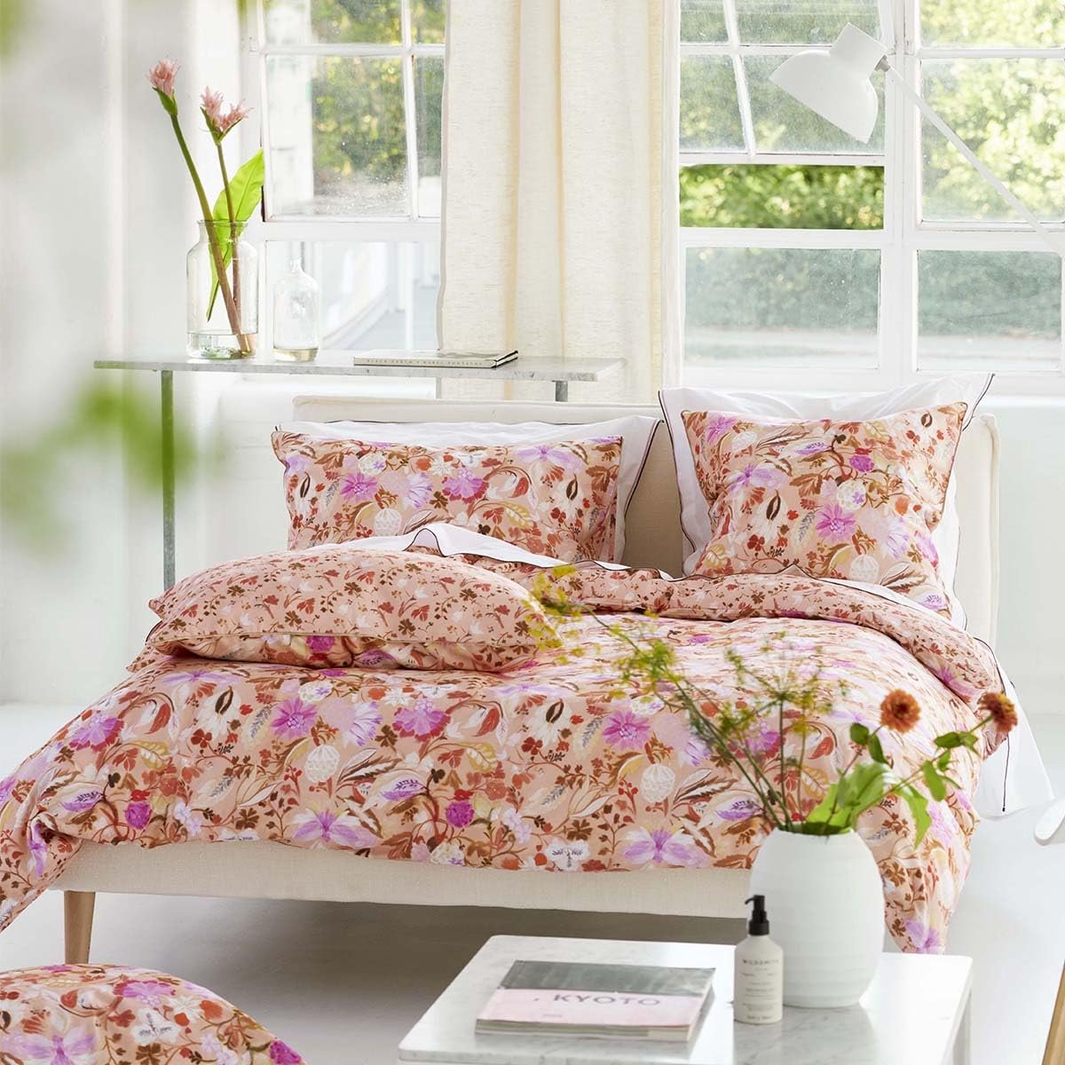 SnelShoppen - Bedrukt dekbedovertrek katoen-satijn 200x200 cm, Giradon design, luxe slaapkamerset, stijlvol en comfortabel beddengoed voor elke slaapk