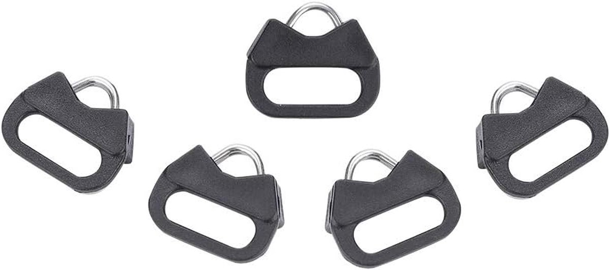 Camerariem Driehoeksringen - Camera Bevestiging Haken - Camera Beveiligen - Set van 5 - 14 mm - Zwart