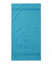 Zohome Strandlaken Turtle Beach - 100x200 cm - 100% Katoen - Light Blue - Badlaken - Strandlaken - Strandhanddoek