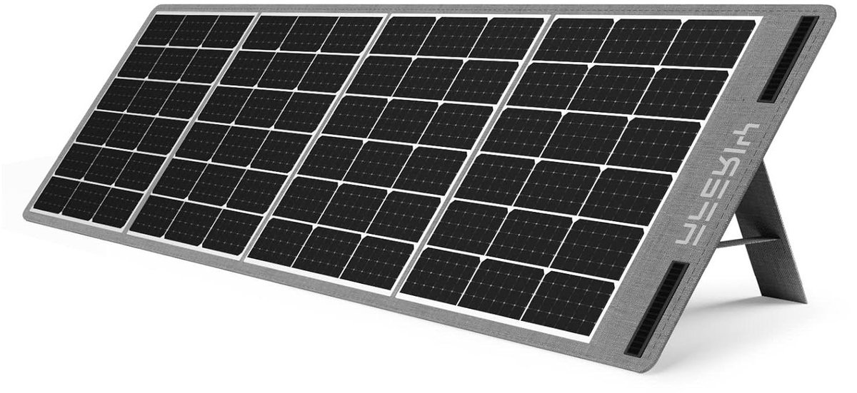 Opvouwbaar zonnepaneel - Draagbare energie - Outdoor stroomvoorziening - 5 uitgangen inclusief USB - 200 Watt - Zwart