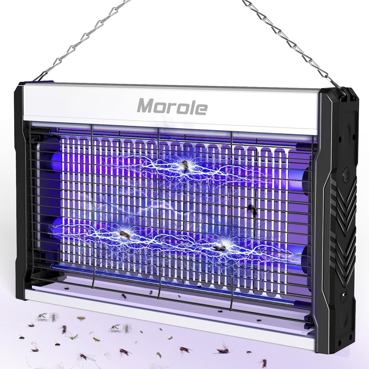 SnelShoppen - Morole Insectenverdelger, Elektrische USB Muggenval met Schakelaar, 3200V Ultraviolet Insectenlamp voor Binnen en Buiten, Wandgemonteerd