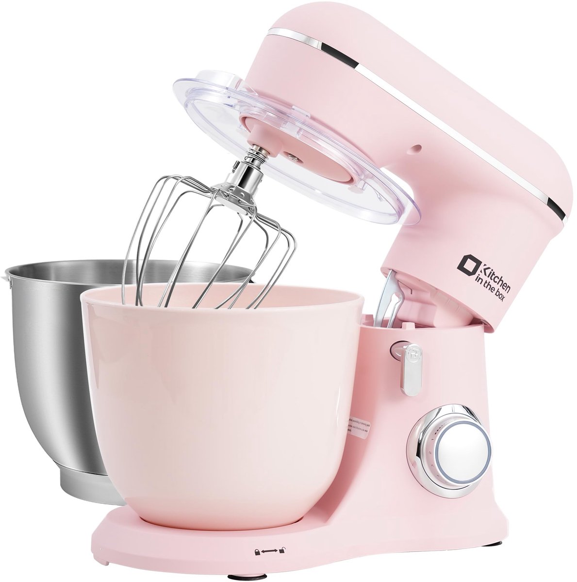 SnelShoppen - Kitchen in the Box Keukenmachine 1300W met 10 Snelheden, 4.5L + 5L Mengkommen, Elektrische Standmixer met Garde, Klopper en Deeghaak - R