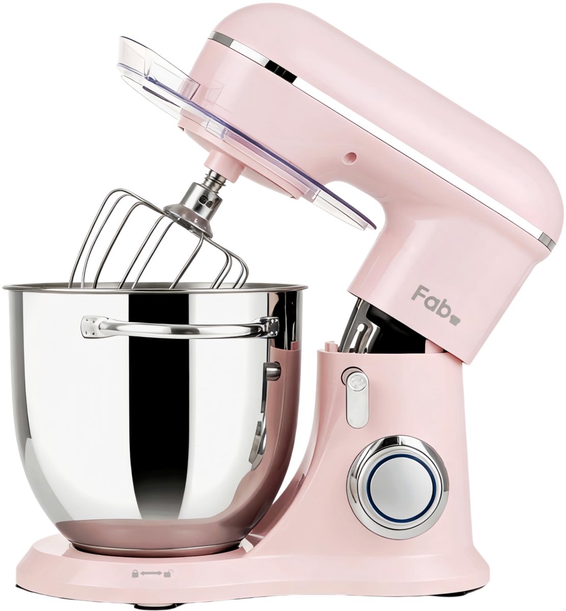 SnelShoppen - Kitchen in the Box Keukenmachine 1300W, 6L Kneedmachine, Deegmachine met 10 Snelheden, Roze Keukenhulp voor Thuisbakken en Koken
