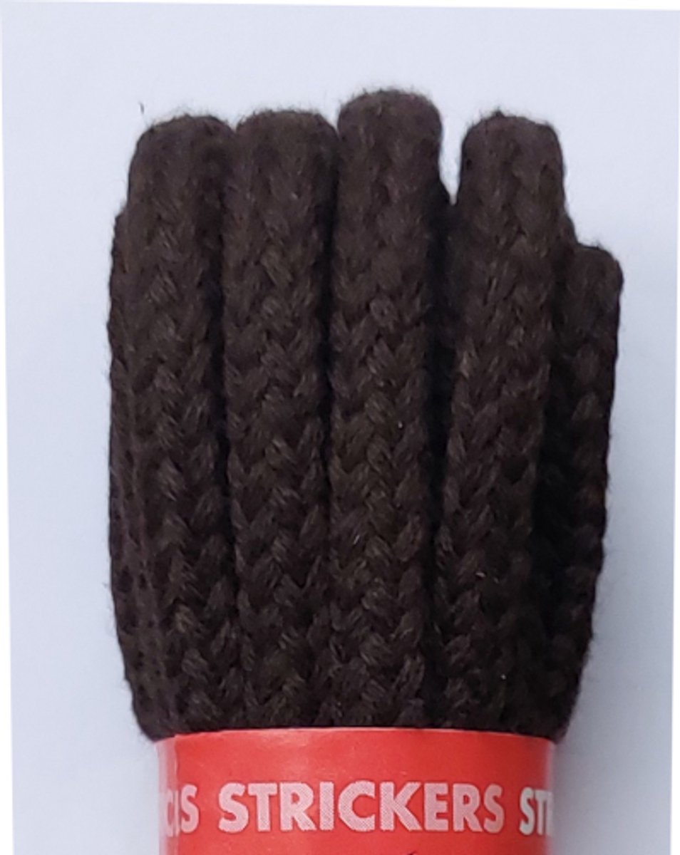 Strickers Veter - Donker Bruin - Extra Dik Rond - Lengte 150 cm - Dikte 5,5 mm - Schoenveter