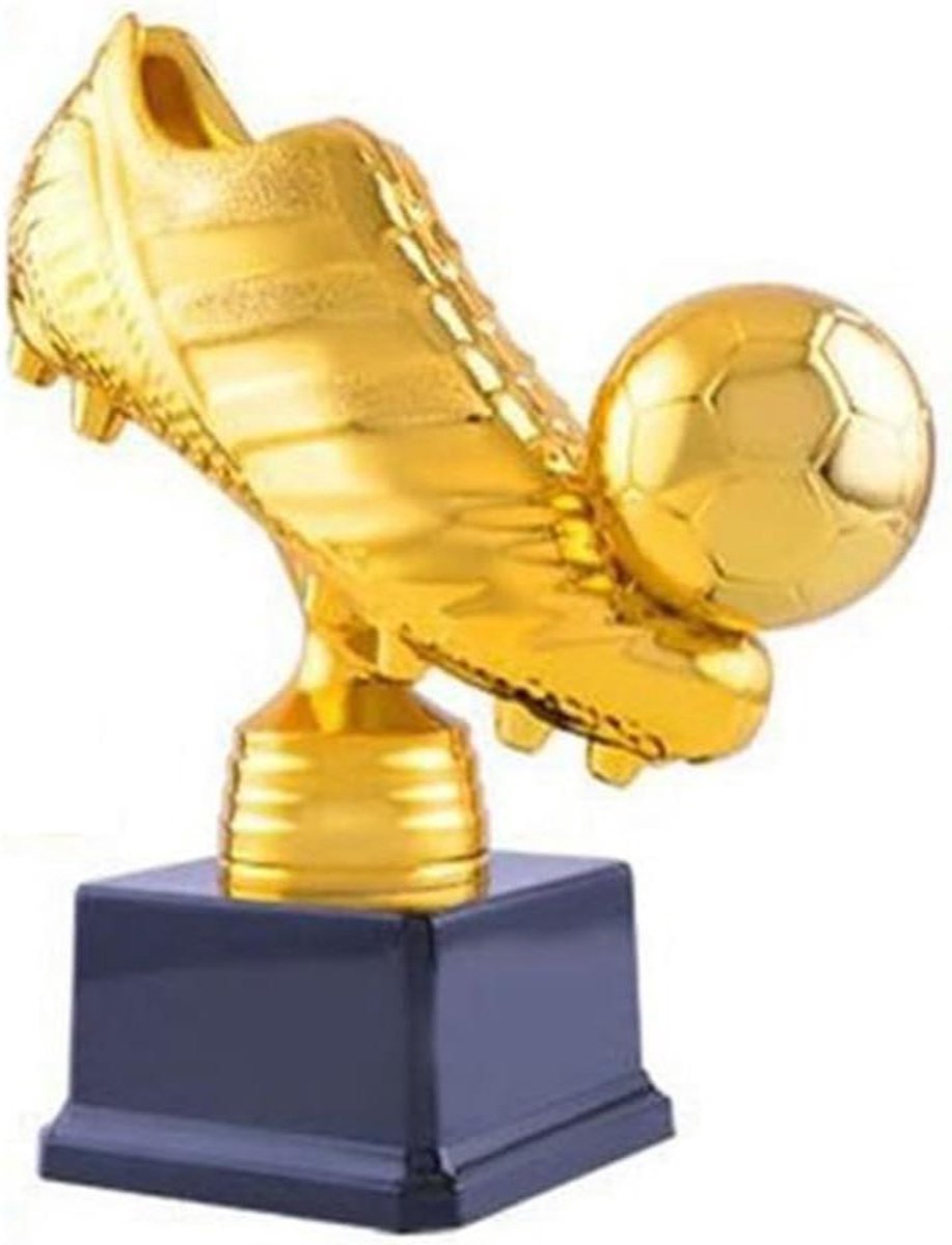 Gouden Schoen Trofee - Voetbal Prijs - Sportwedstrijd - Beste Speler - 16cm - Goud