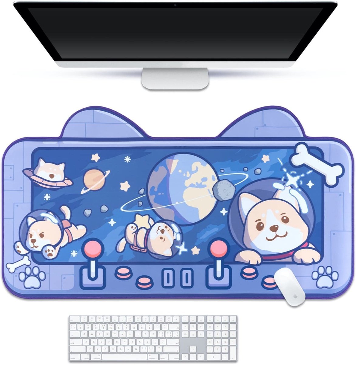 Dailygoods - Ruime Astronaut Muismat - Schattige Kawaii Shiba Inu