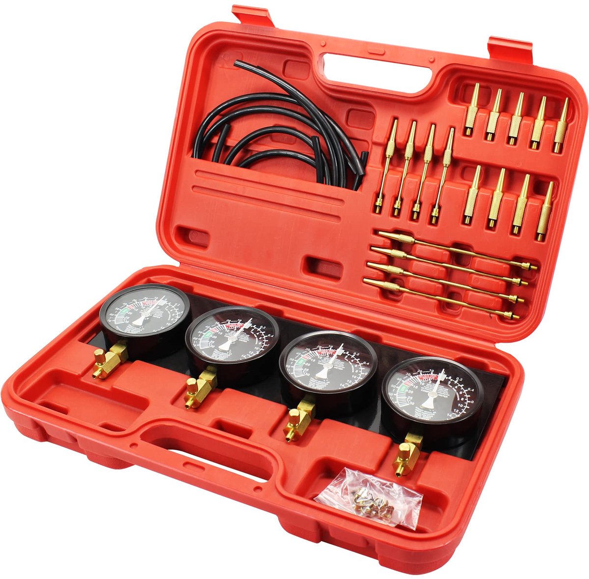 Dailygoods - 4-delige Synchronisatiemeter Set voor Carburateurs - Inclusief Adapters