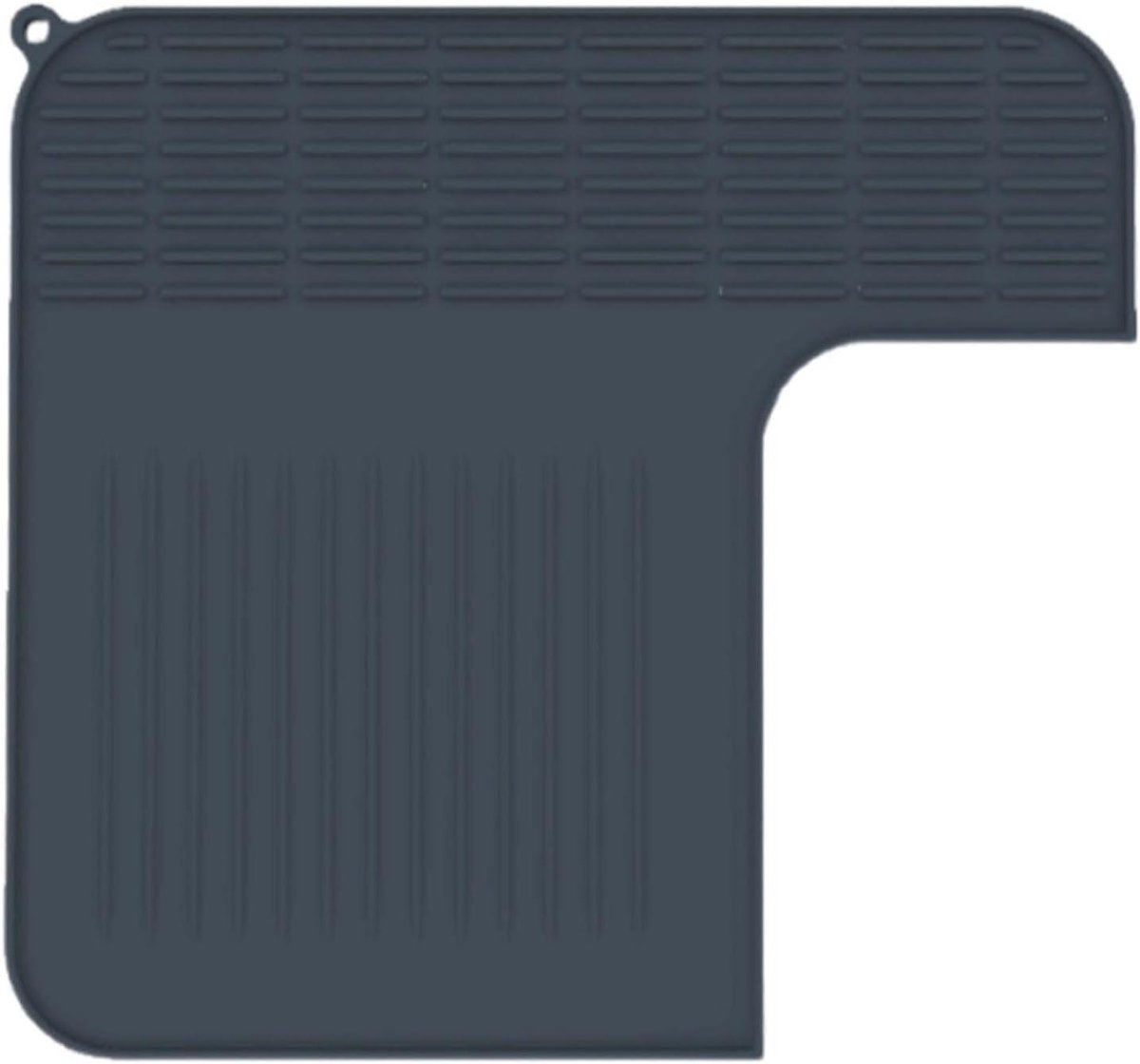 Koffie Corner Mat - Barista Mat Siliconen - Koffie Bereiden - Hittebestendig Antislip - 32x30x1.5 cm - Donkerblauw