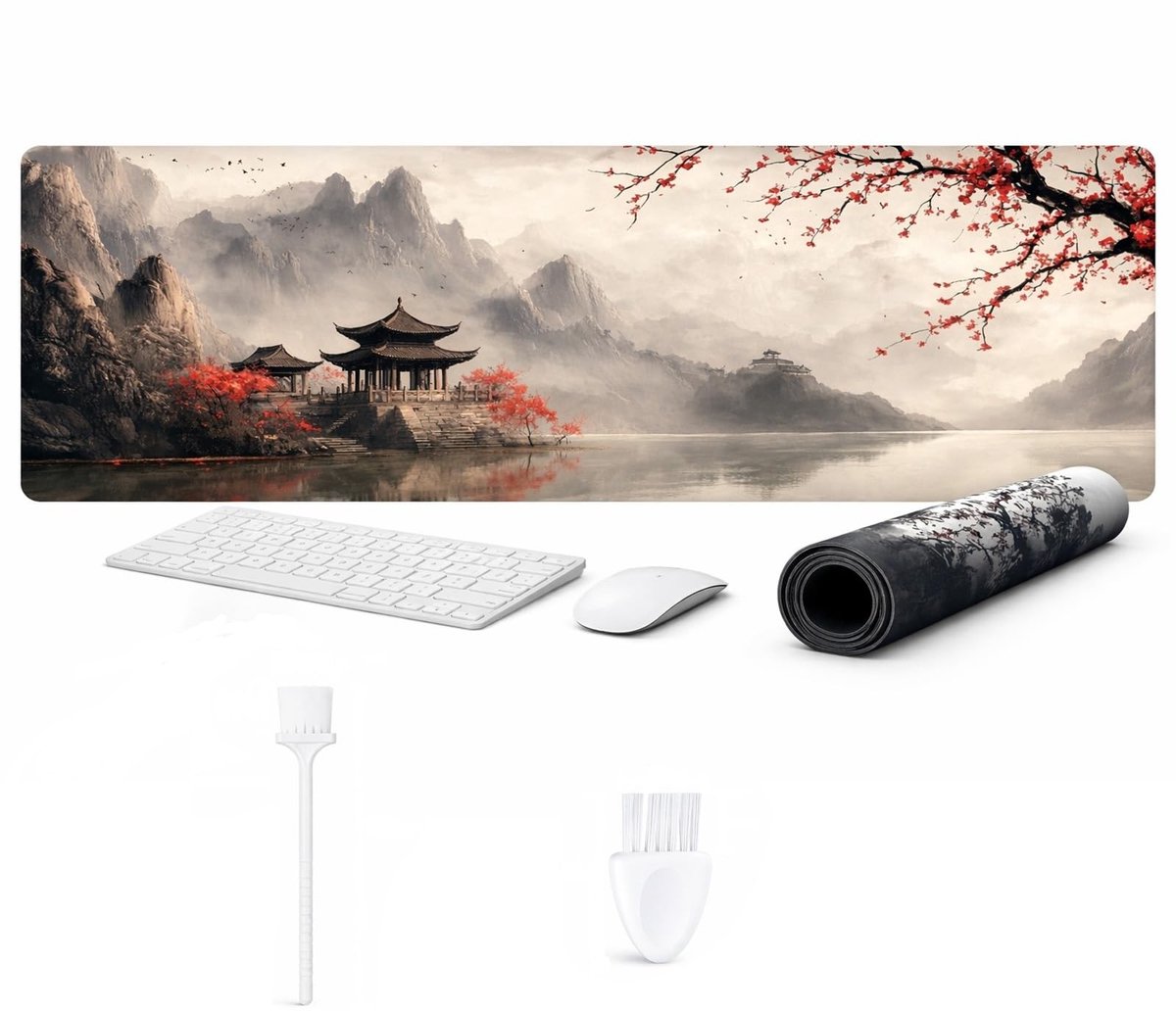 Dailygoods - XXL Muismat voor Bureau - 800 x 300 mm - Gestikte Randen voor Gaming