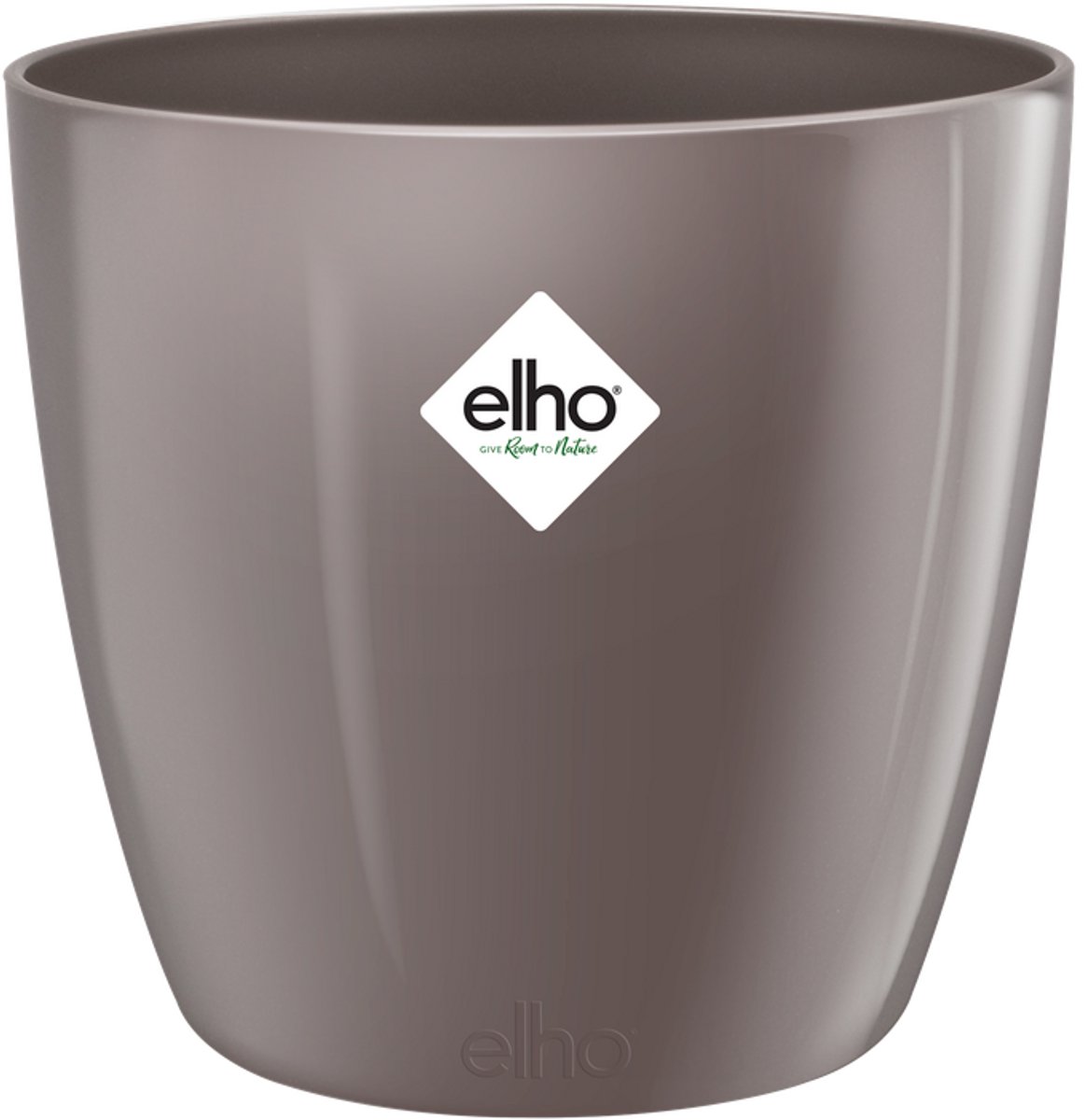 Elho Brussels Diamond Rond 16 - Bloempot voor Binnen - Ø 15.8 x H 14.5 cm - Oyster pearl
