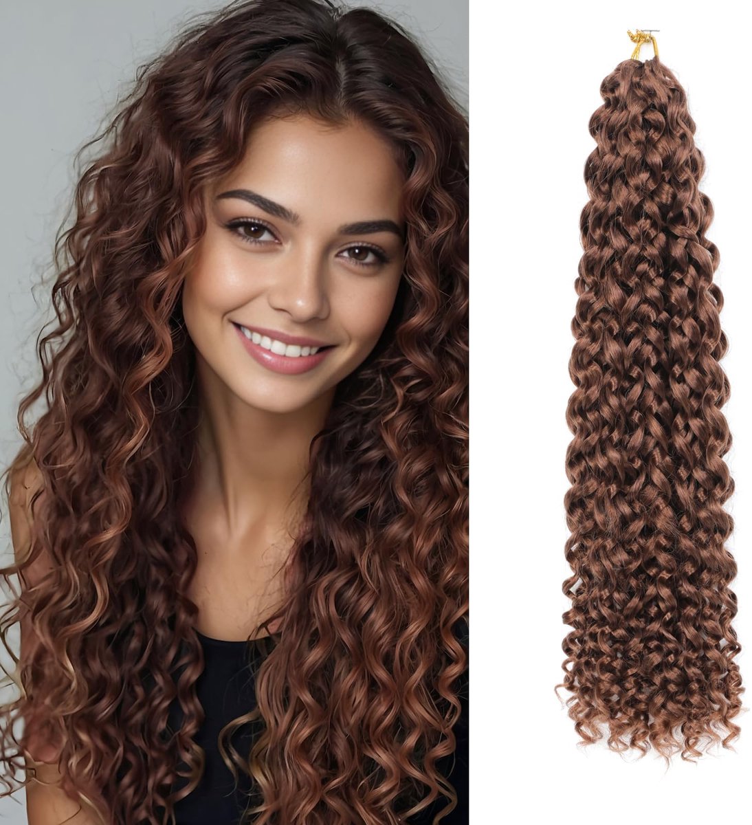 Dailygoods - Gogo Curl Haardos - 18 Inch Water Wave Crochet Hair voor Vrouwen