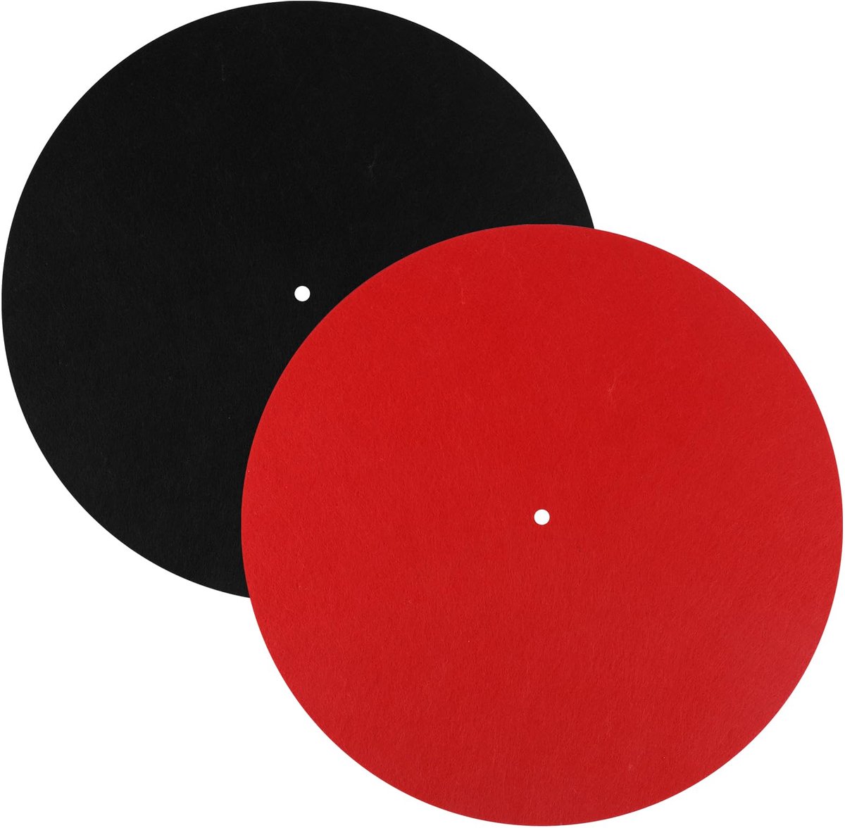 Dailygoods - 2 Stuks Platenspeler Vilt Mat - Antistatisch en Non-Slip - 30cm