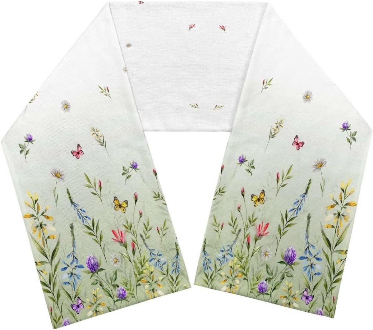 Gebreide Sjaal - Dames Sjaal - Warm Blijven - Dubbel Gebreid - 193 x 35 cm - Groen