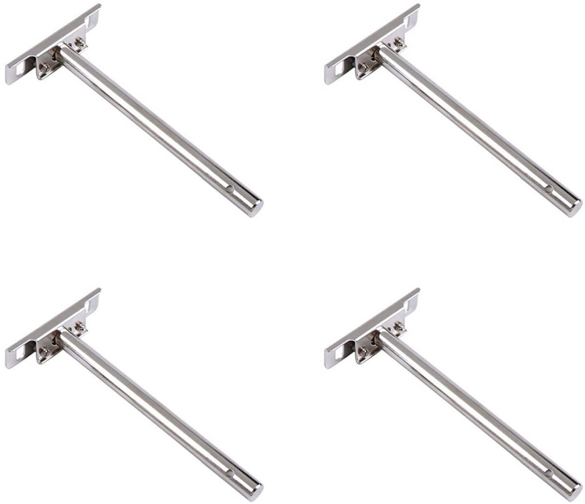 Dailygoods - Verborgen Zwevende Planksteun - Metalen Plankdragers voor Zware Lasten - 4 Stuks