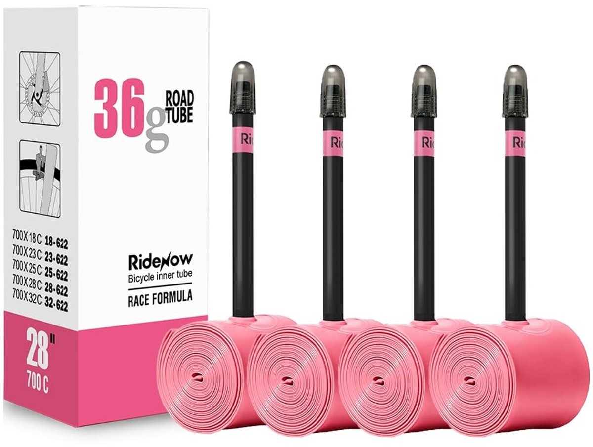 Dailygoods- Binnenslangen Set van 4 - Ultralicht 700 × 18 - 32C & 32-47C - SV Ventiel 45/65/85 mm - Ideaal voor Racefietsen/Gravelbikes - TPU Materiaal - Fietsbanden