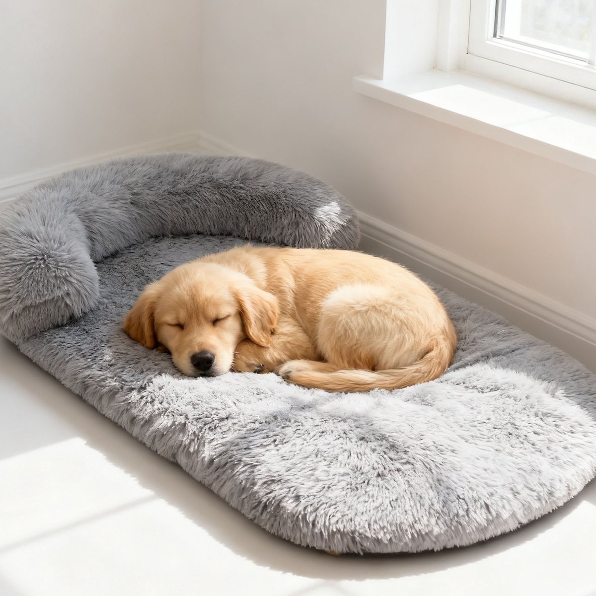 Hondenmand Wasbaar – Zachte Pluche Hondenbed – Anti Slip Bodem – Comfortabel Kussen voor Honden en Katten