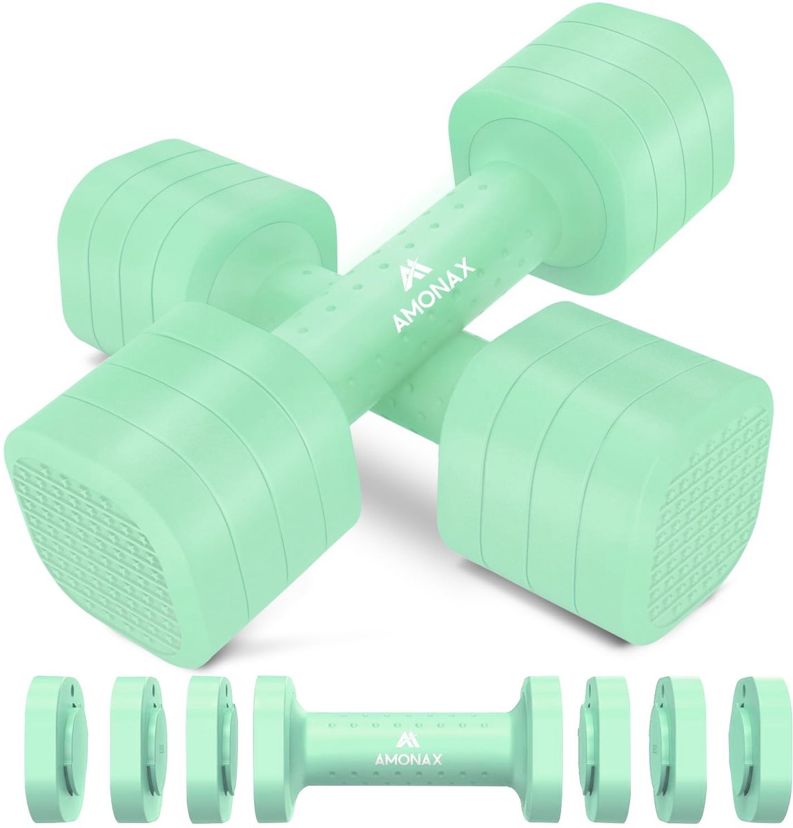 SnelShoppen - Verstelbare Halterset - 4-in-1 Gewichten - 0,9/1,4/1,8/2,3 kg - Vrije Gewichten voor Thuisgym, Krachttraining, Fitness - Handgewichten v