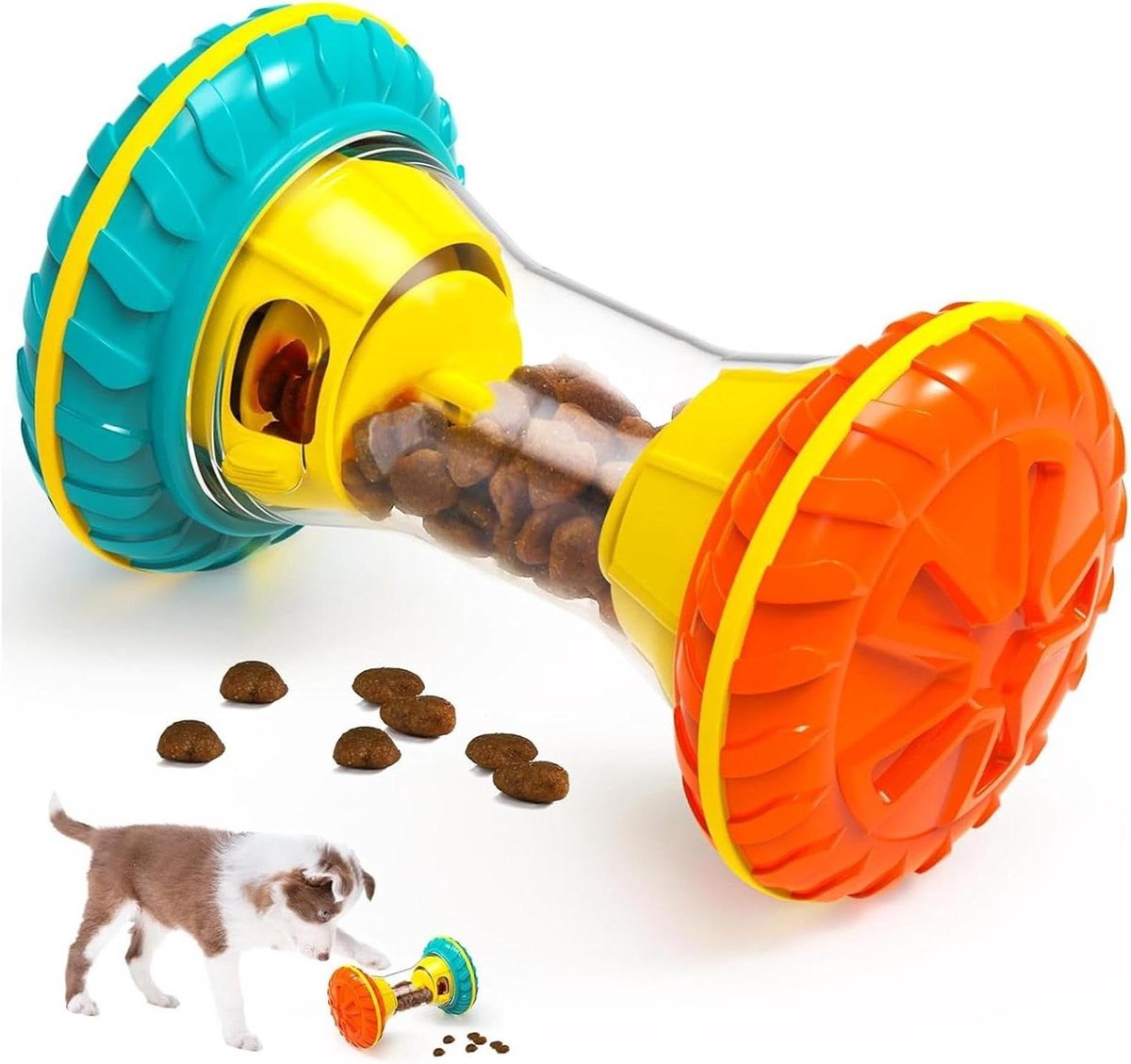Hondensnoepdispenser Interactief - Hondenpuzzel Speelgoed - Langzaam Eten - Instelbare Moeilijkheid - 10L x 10B x 20H cm - Siliconen