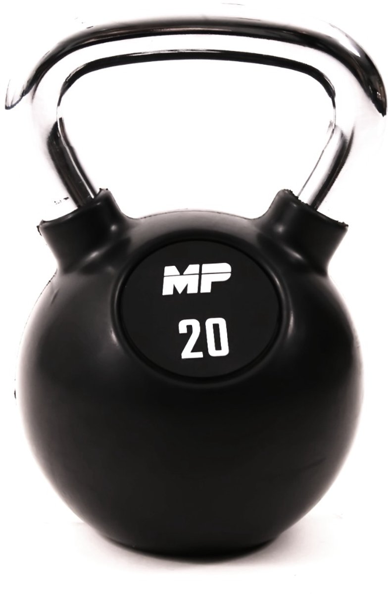 Muscle Power Kettlebell Rubber - Chrome 20 KG MP1304
