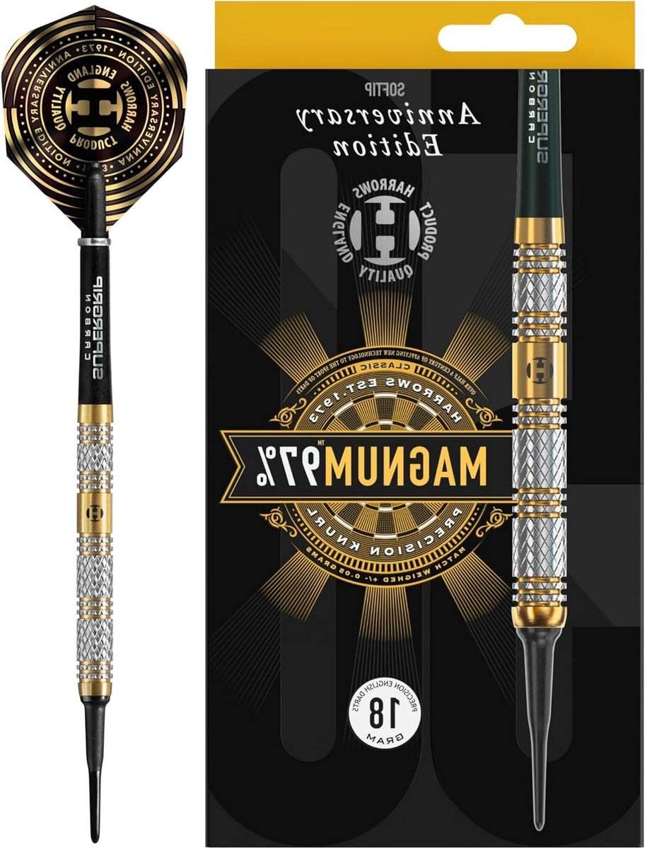 Tungsten Softtip Darts - Dartpijlen Set - Dart Gooien - 97% Tungsten Barrel - 18g - Zilver/Goud