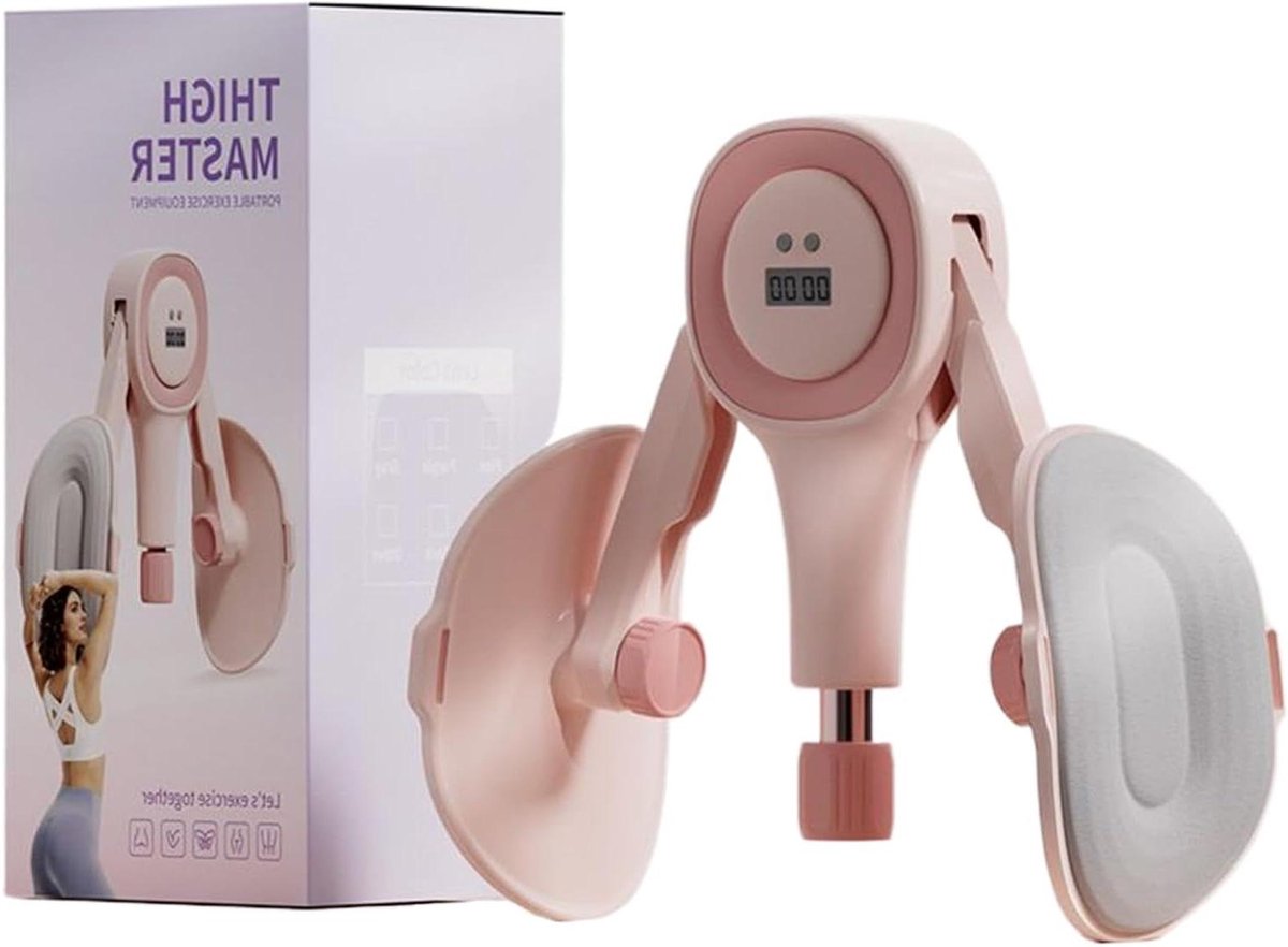 Spiertrainer Bodem - Heup Trainer - Bekkenbodem Versterken - Elektrische Weerstand - 25 x 16 x 12 cm - Roze