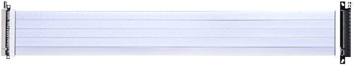 PCIe Riser Kabel - Grafische Kaart Verlengsnoer - Componenten Plaatsen - PCIe 4.0 Ondersteuning - 60 cm - Wit