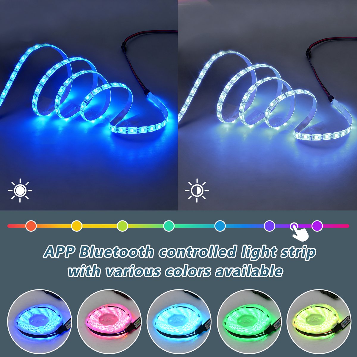 OKWISH Vitrinekast - Met Ledverlichting - 3 Lades En Verstelbare Planken - Voor Woonkamer Of Winkel - Wit - 200 Cm Hoog