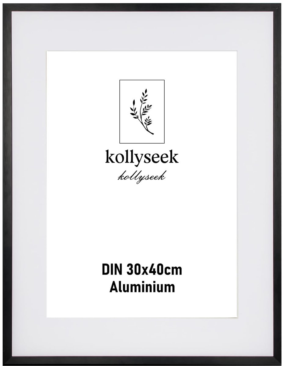 SnelShoppen - Fotolijst 30 x 40 cm, Aluminium Metalen Frame, Documentenlijst met Onbreekbaar Plexiglas, Certificaat Posterlijst voor Thuis en Galerij