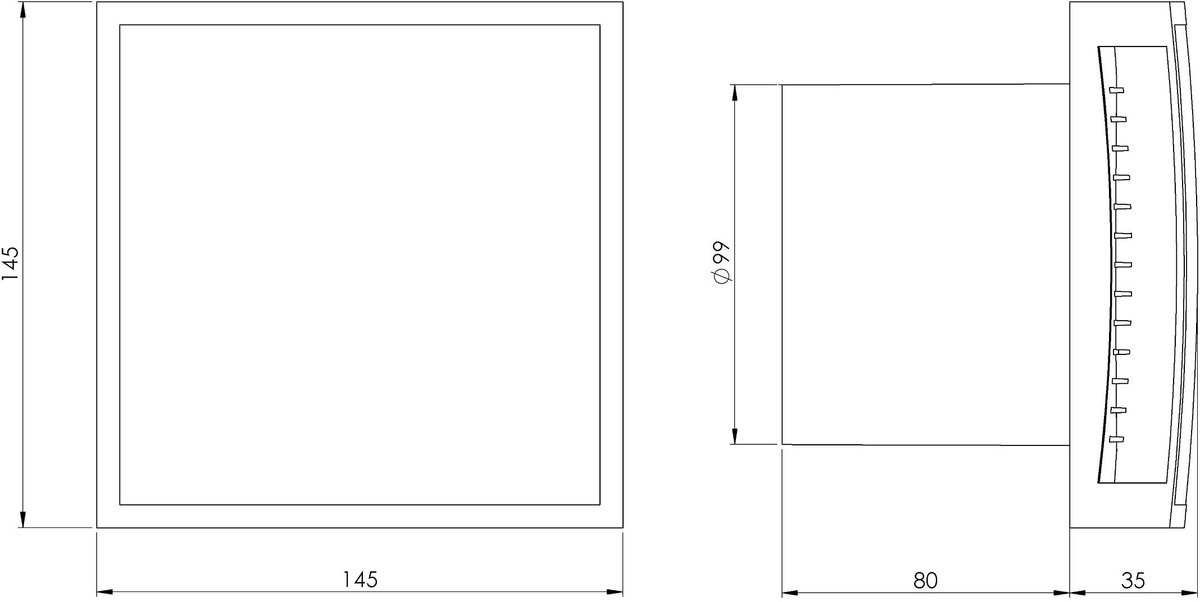 SnelShoppen - 100 mm Badkamerventilator Antraciet Front met Lichtschakelaar Activering voor Badkamer, Toilet en Keuken - Stijlvol en Efficiënt