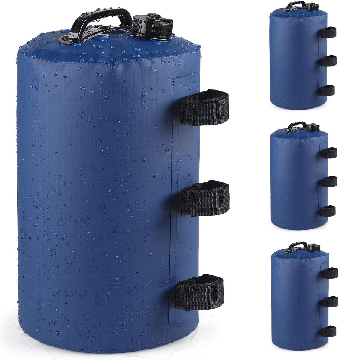 SnelShoppen - Set van 4 Watergewichten voor Paviljoen - 10L Zandzakken voor Feesttenten, Tuintent, Tent - Verzwaringszakken met Water Vulbaar voor Sta