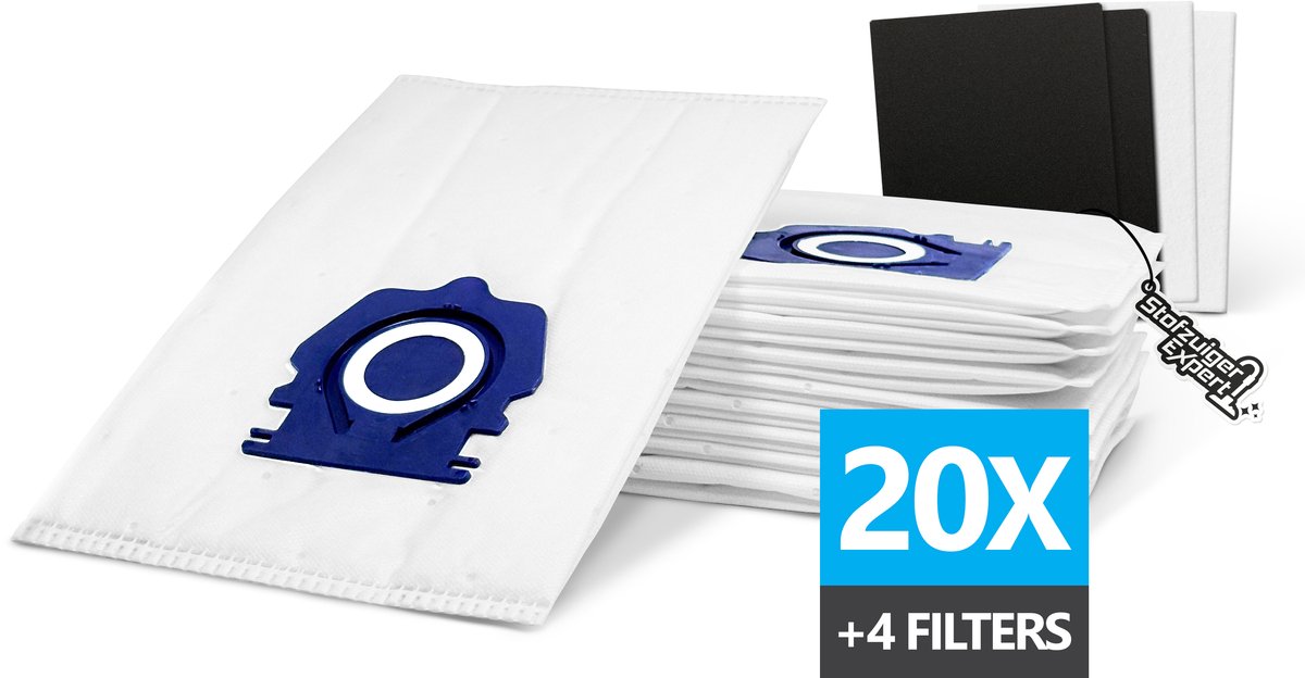 Stofzuiger Expert 20x PREMIUM PRO 3D Stofzuigerzakken Geschikt voor Miele GUARD - 20 Stofzakken + 2x Hygiëne en 2x Motor filter meegeleverd! Premium kwaliteit zakken - Cat & Dog - Anti Allergie -Geschikt voor o.a. Miele GUARD L1, M1, S1