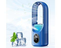 SnelShoppen - Mobiele Airconditioning 6 Modi - Draagbare Luchtkoeler met Waterkoelventilator, Timer 1-6 Uur, 7-Kleurig LED Licht, Mistfunctie, Waterre
