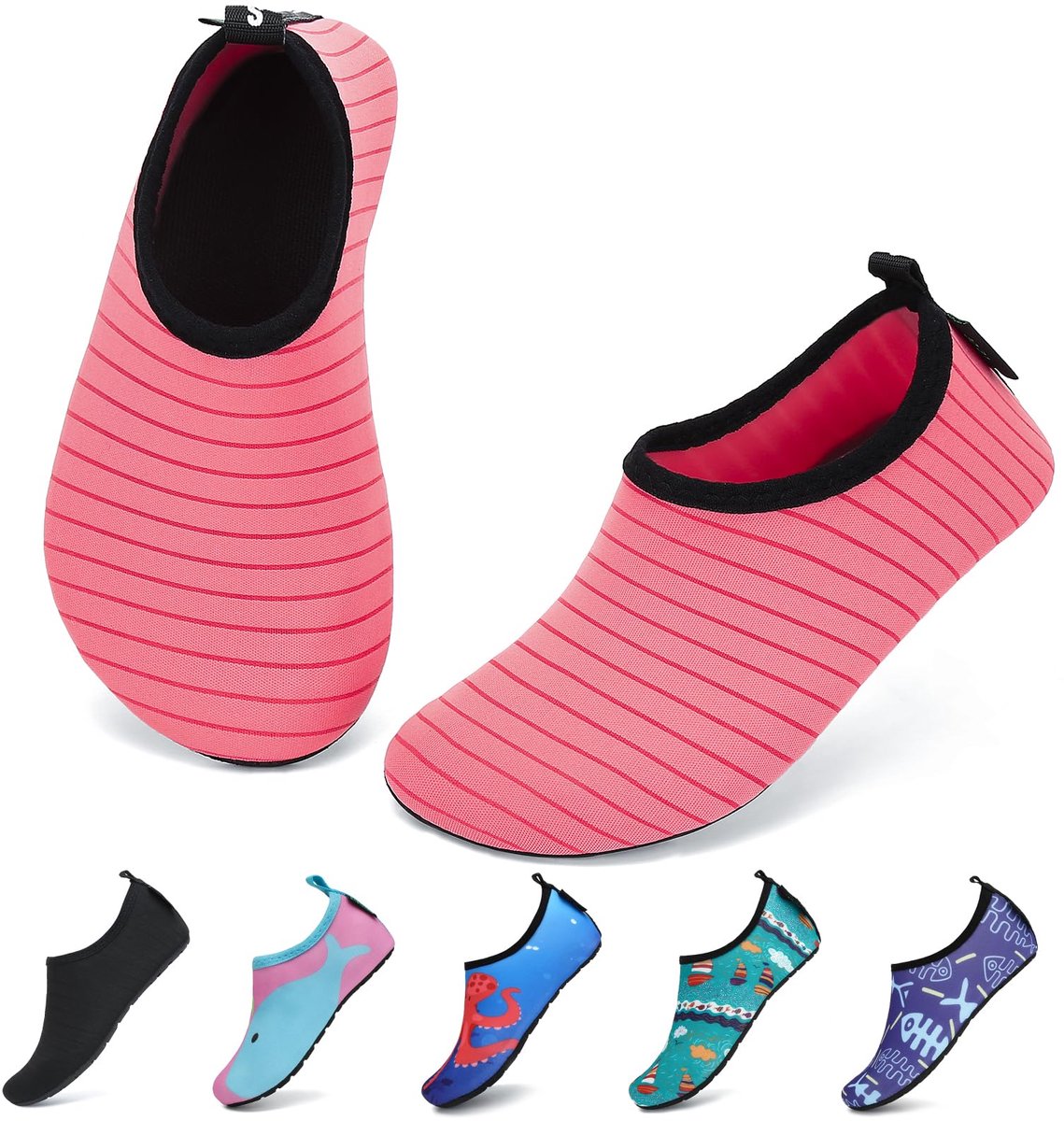 SnelShoppen - Waterschoenen Jongen Meisje Aquaschoenen Lichtgewicht Strandschoenen Watermeloen Rood 30/31 EU Perfect voor Strand en Zwemmen