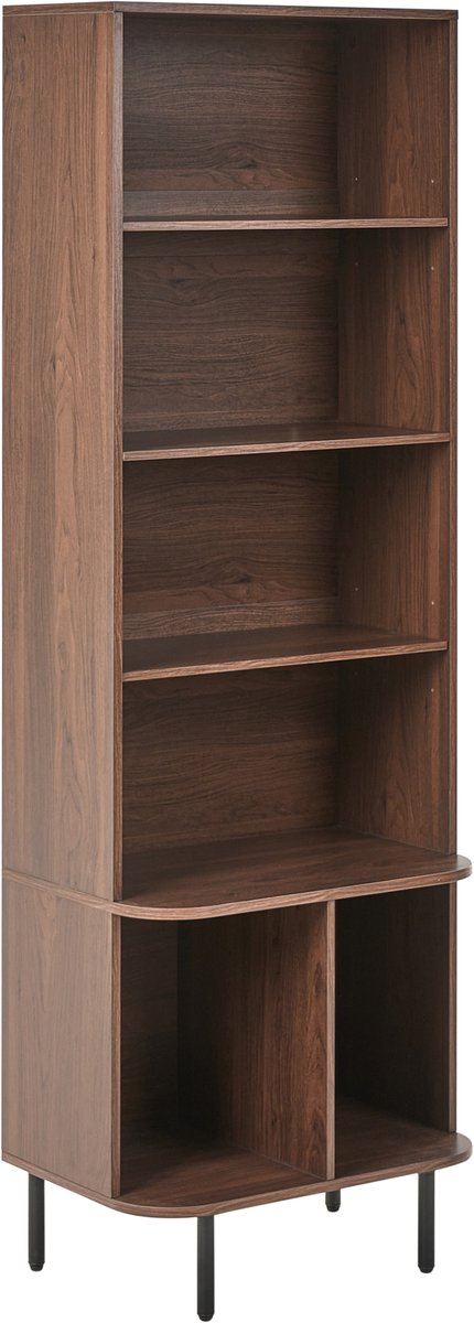 BRADLEY - Boekenkast met 6 planken - 60 x 180 cm - Donkerbruin - MDF