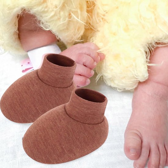 Baby Wanten en Sokken - Krasvrije Baby Set - Bescherming Pasgeborenen - Ademende Katoenstof - 4 Set - Multicolor — afbeelding 2