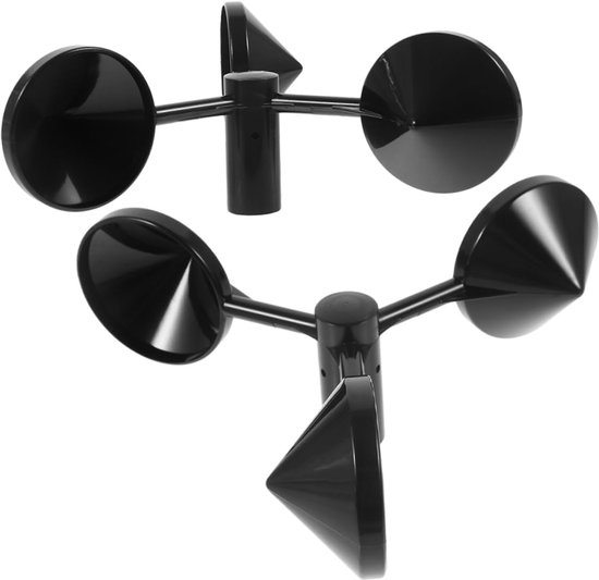 Windmeter Bladen Set - Windmeter Cup - Windmetingen Uitvoeren - 3-Kops Ontwerp - 15 x 15 x 12.4 cm - Zwart — afbeelding 4