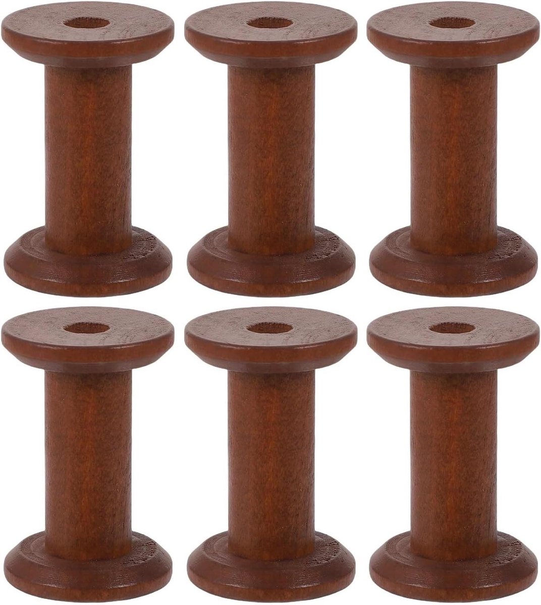 Houten Draad Spoelen - Garen Klopjes - Naaien Organizer - Vintage Ontwerp - 18 stuks - Lichtbruin