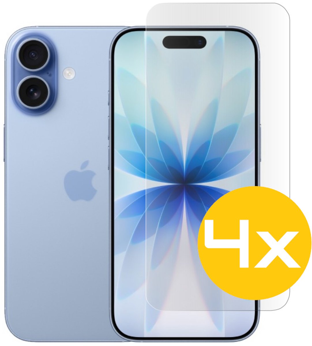 Screenprotector Geschikt Voor iPhone 17 - Glasplaat - Tempered Glass - 4 Stuks