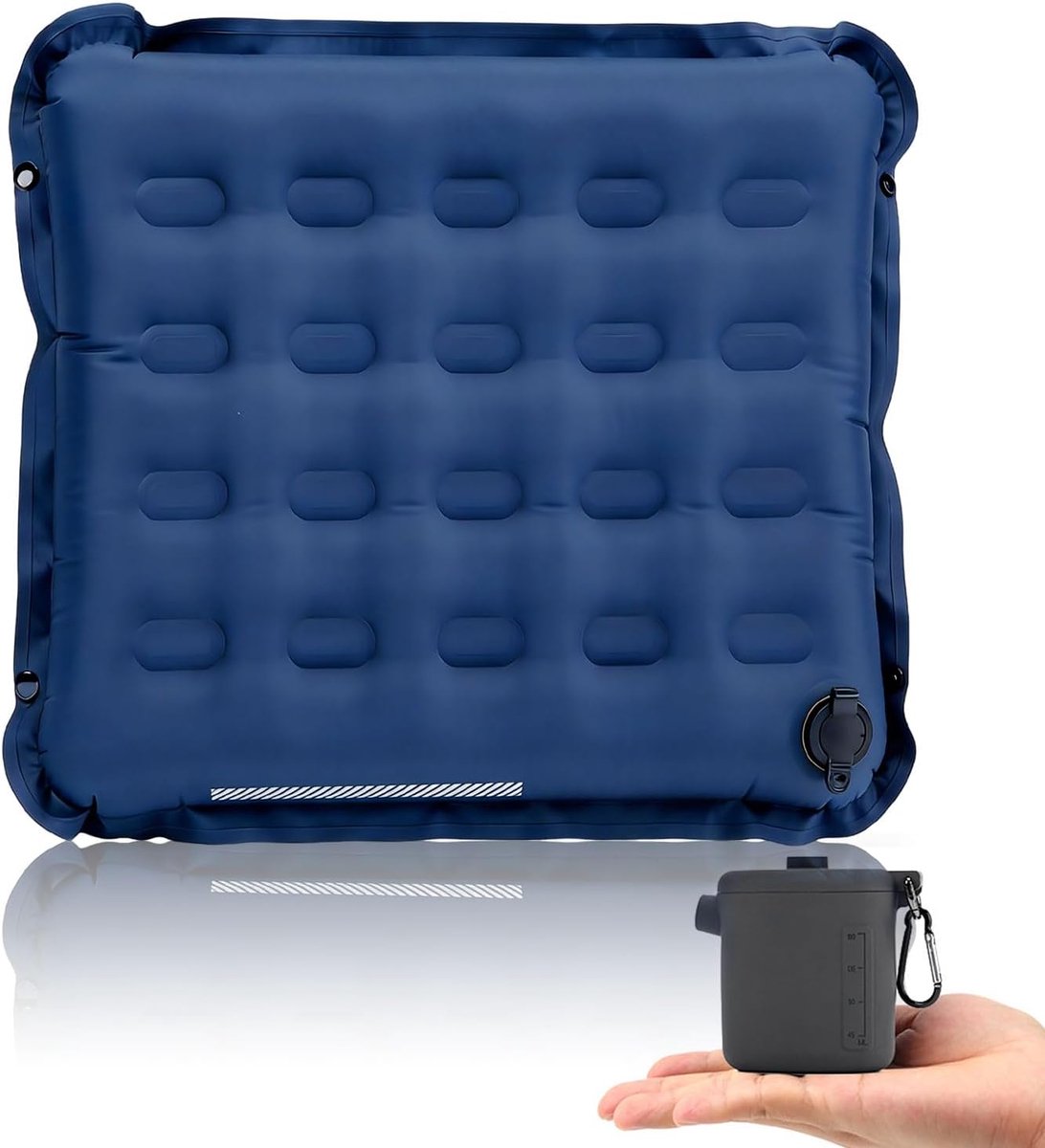 Bobypet - 1 stuks Bluew Zitkussen koppelbaar zitkussen met drukknopen, compact en opvouwba