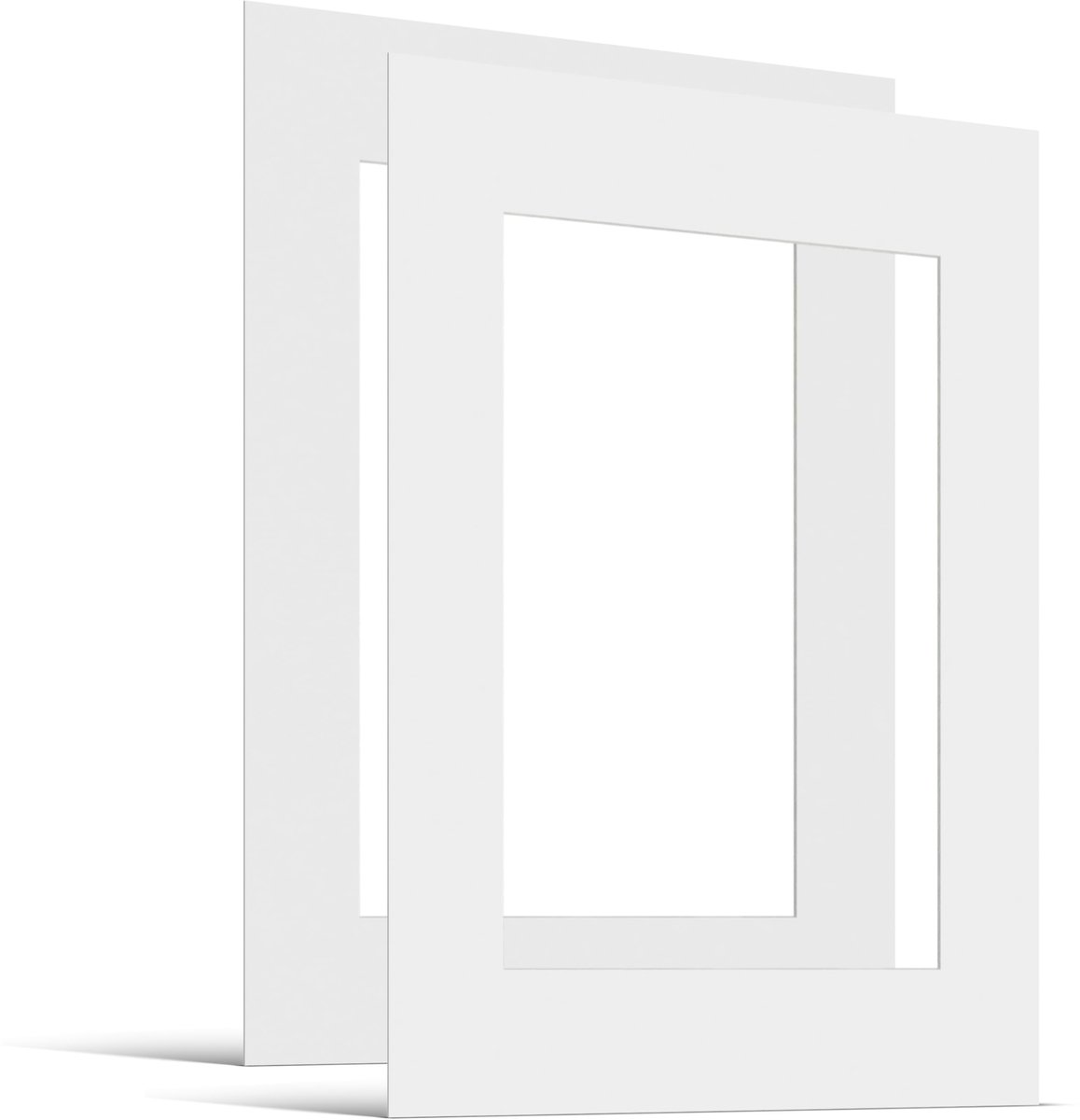 SnelShoppen - Set van 2 Passe-partouts 30x40 cm - Voor A4 Fotoformaat - Dikte 1,5 mm - Puur Witte Lijsten voor Wanddecoratie, Fotografie en Kunst