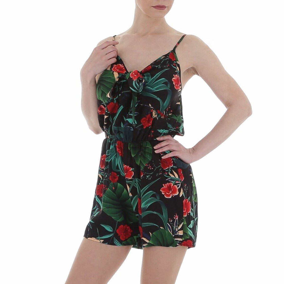 Dames - Playsuit - Korte Jumpsuit - Zomerse Print - Maat 40/42
