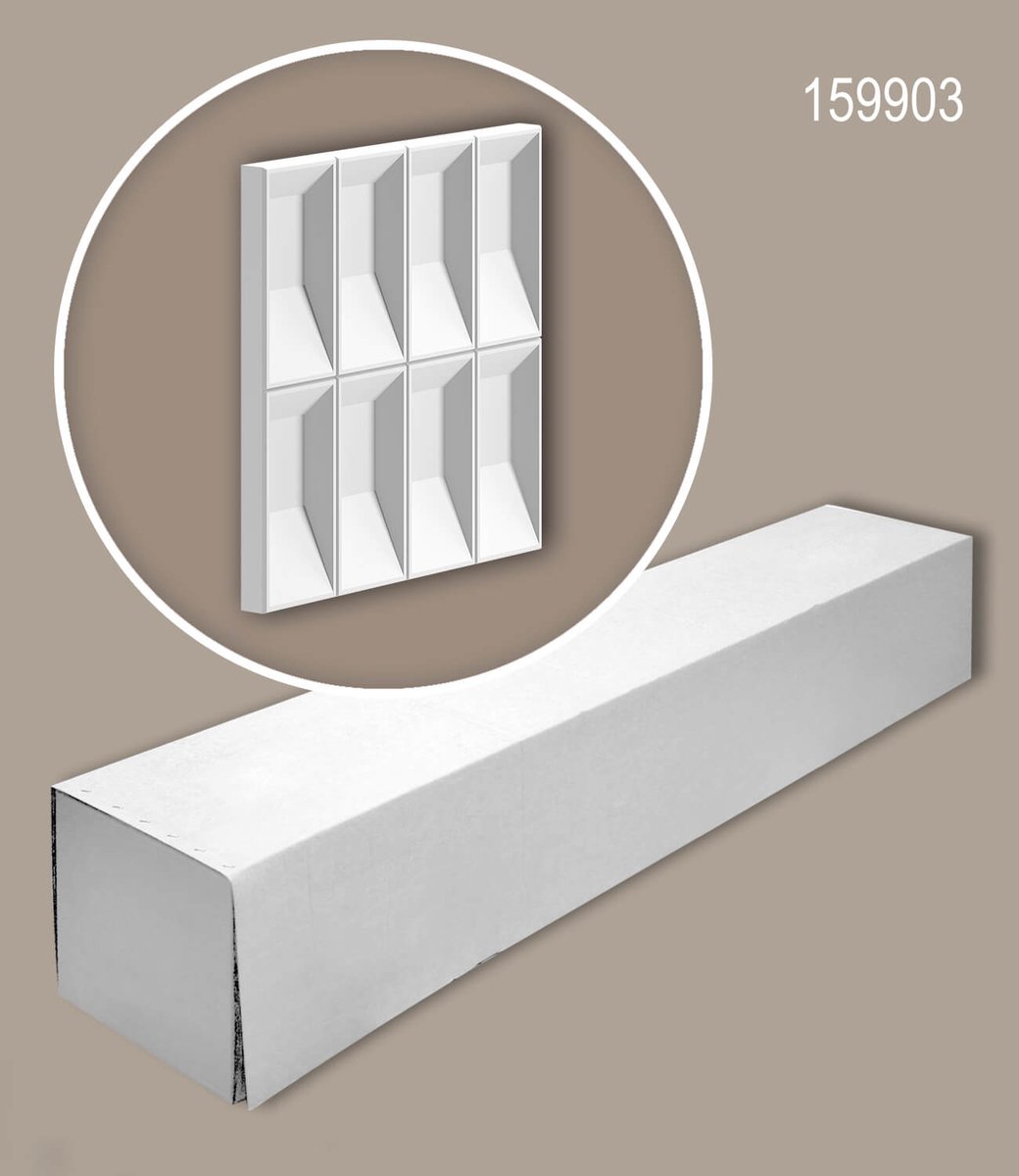 Profhome 159903-box 1 doos 4 panelen 3d muurpaneel Muurbekleding modern design | 0,69 m2