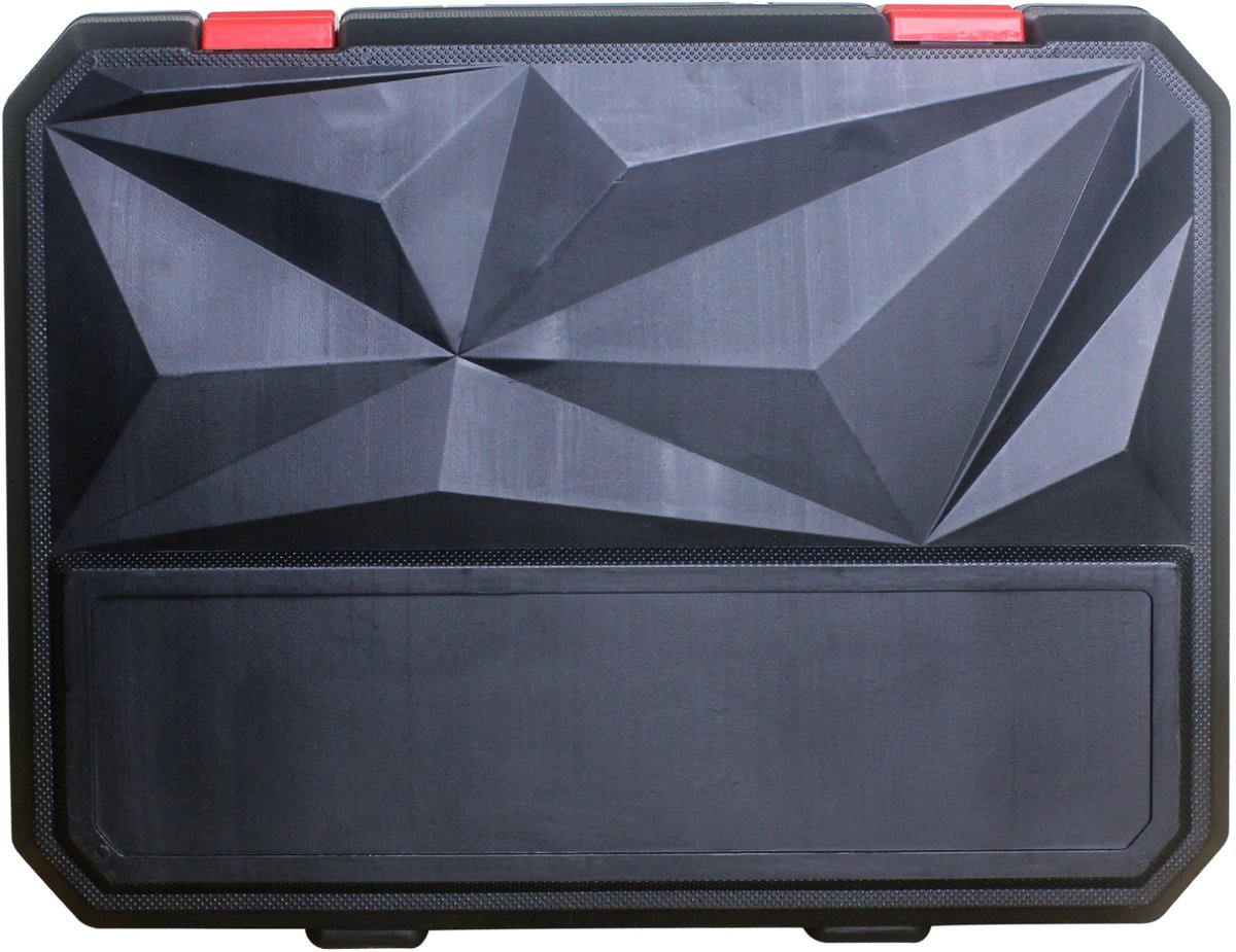 MIVRAY Gereedschapskoffer Met Gereedschap 238-delig – Compact Hard Case – 45,5 x 35,5 x 8,9 cm – Koolstofstaal – Zwart Rood – Voor Thuis, Garage En Doe Het Zelf — cadeau in Gereedschap - foto 3