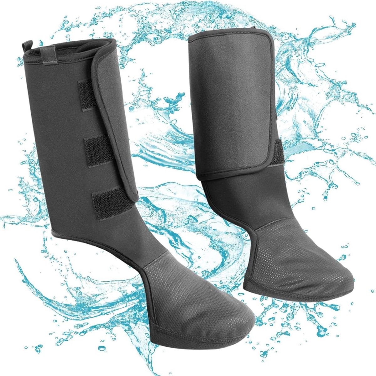Enkel Gaiters - Beenbeschermers Leggings - Winter Sporten - Open Hiel Ontwerp - Universele Maat - Zwart