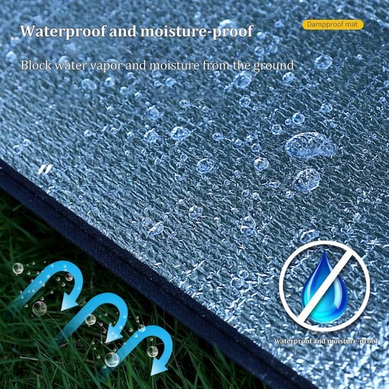 Tentmat - Campingmat - Comfortabel Kamperen - Dubbelzijdig Aluminium - 195 x 180 cm - Meerkleurig — afbeelding 5