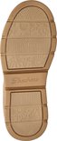 Bruine Skechers zool met bloemenpatroon en 'Skechers' logo.