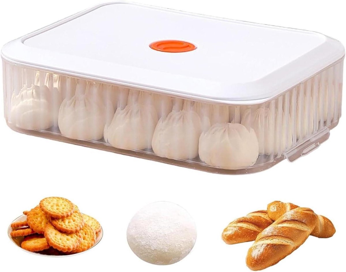 Deeg Bewaarcontainer - Gisting Bakdoos - Pizzadeeg Laten Rijzen - Geurisolatie Ontwerp - 31x23x9 cm - Wit
